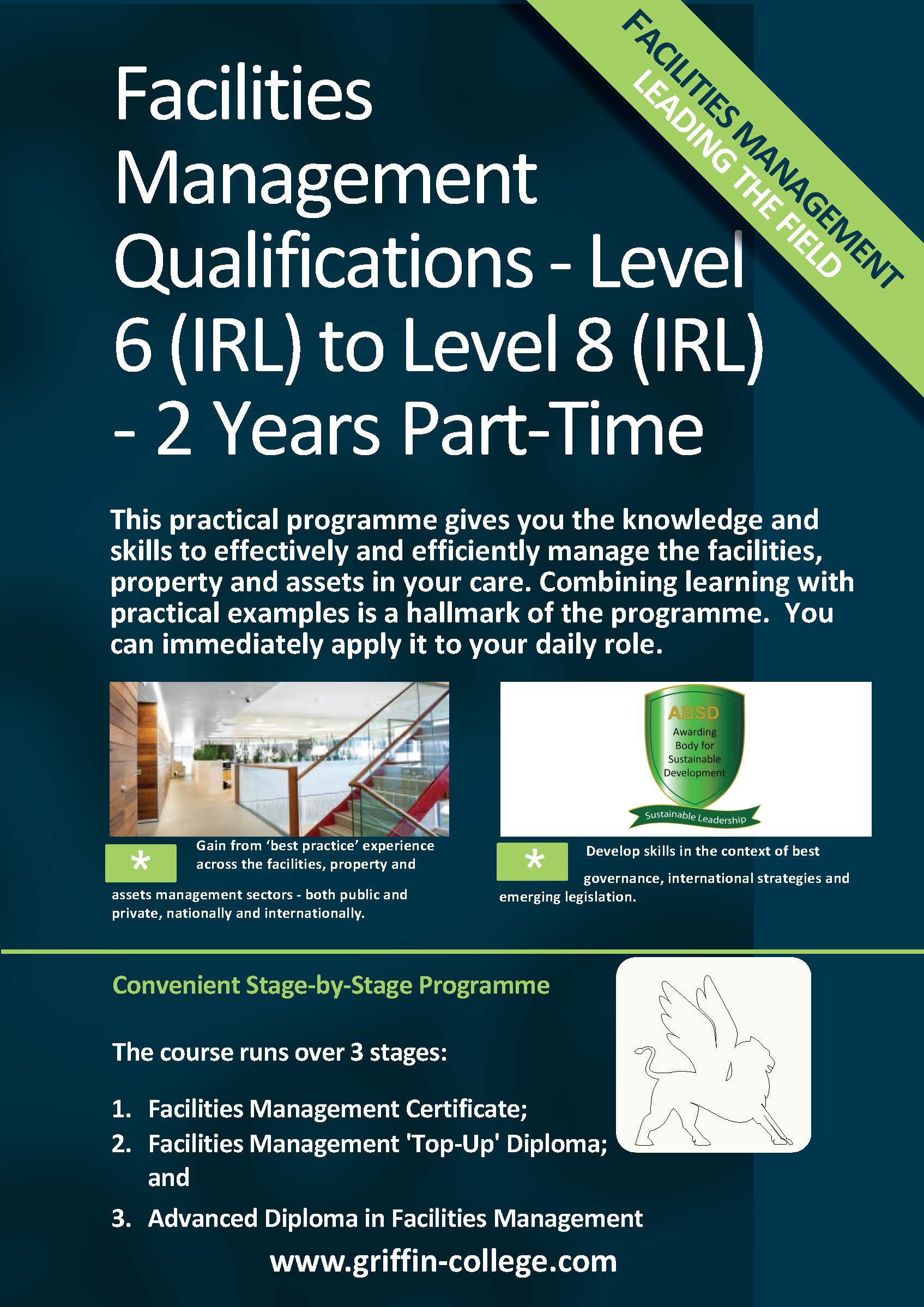 Sustainable Facilities and Property Management 'Top-Up' Diploma - ABSD Awards - Level 5 (UK) / Level 7 (IRL) - ABSD Awards certification included.